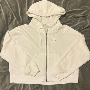 American Eagle cropped hoodie. White. Women’s size XS.